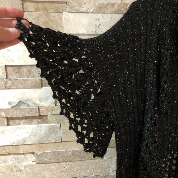 Bolero sparkling bling knitted crochet bolero no tag - Picture 2 of 7